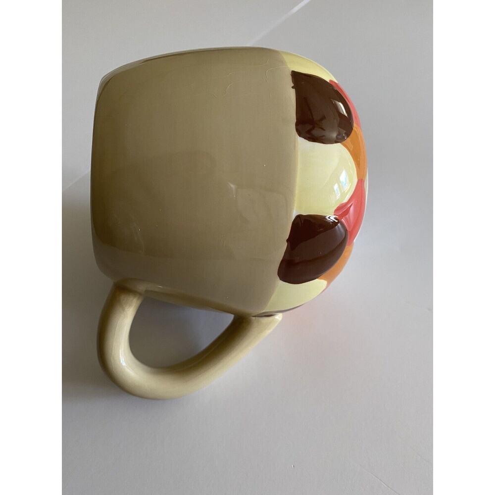 Mesa Home Products Owl Coffee Mug 3D Hand Painted Brown Tan Orange - Picture 4 of 6